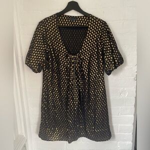 French Connection gold dress-size 8